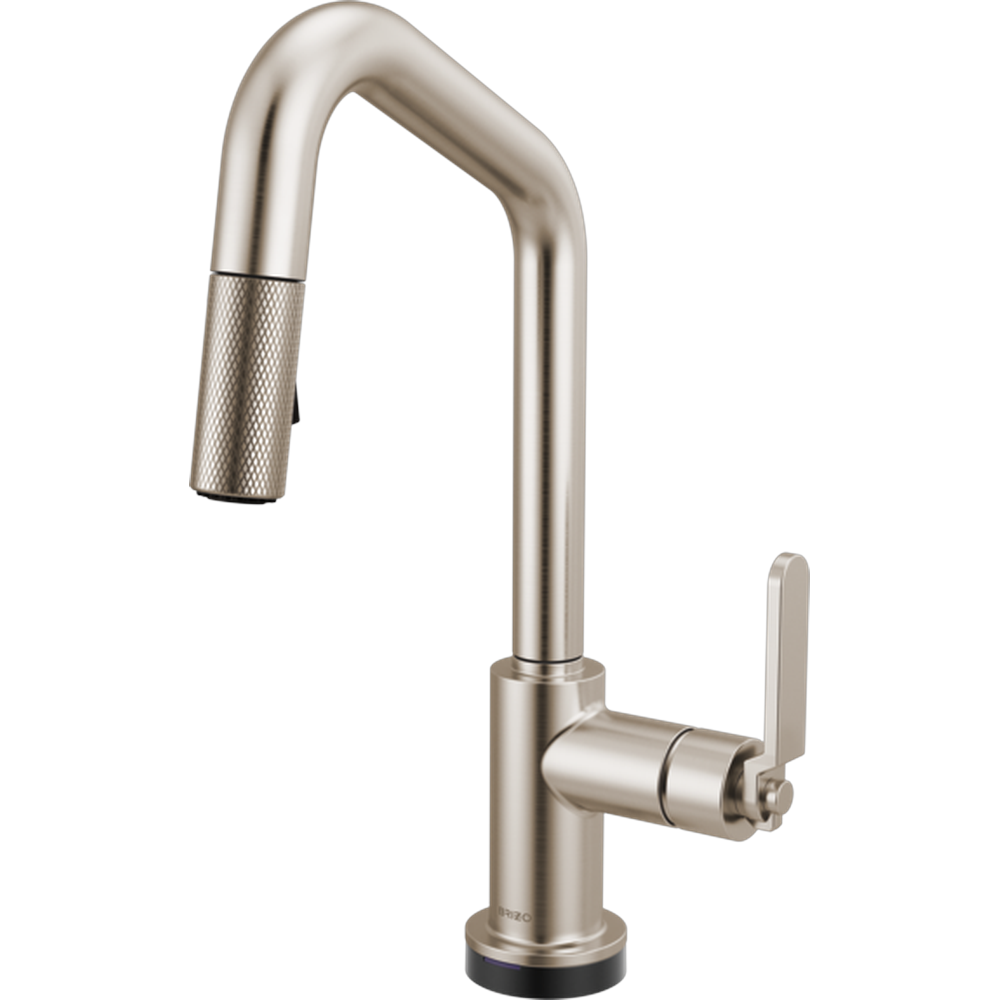 GRIFO MONOMANDO BRIZO LITZE INTELIGENTE PULL-DOWN BOQUILLA ANGULAR ACABADO CEPILLADO INDUSTRIAL