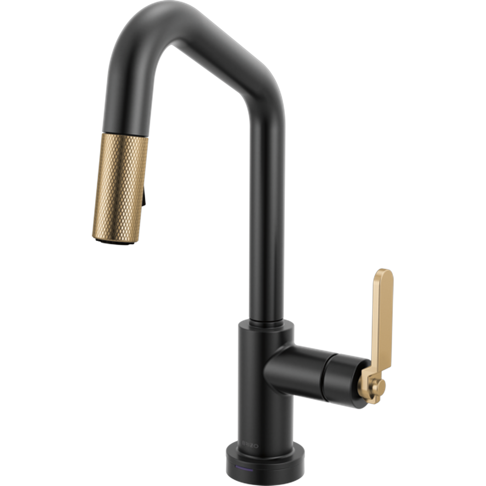 GRIFO DE COCINA BRIZO LITZE SMARTTOUCH CAÑO ANGULAR MANIJA INDUSTRIAL