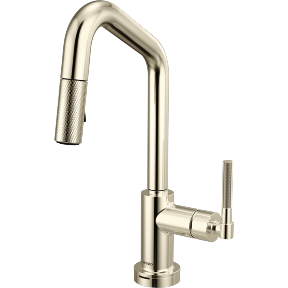 [64963LF-PN] GRIFO MONOMANDO BRIZO LITZE SMARTTOUCH CAÑO ANGULAR CON MANILLA MOLETEADA, NÍQUEL PULIDO