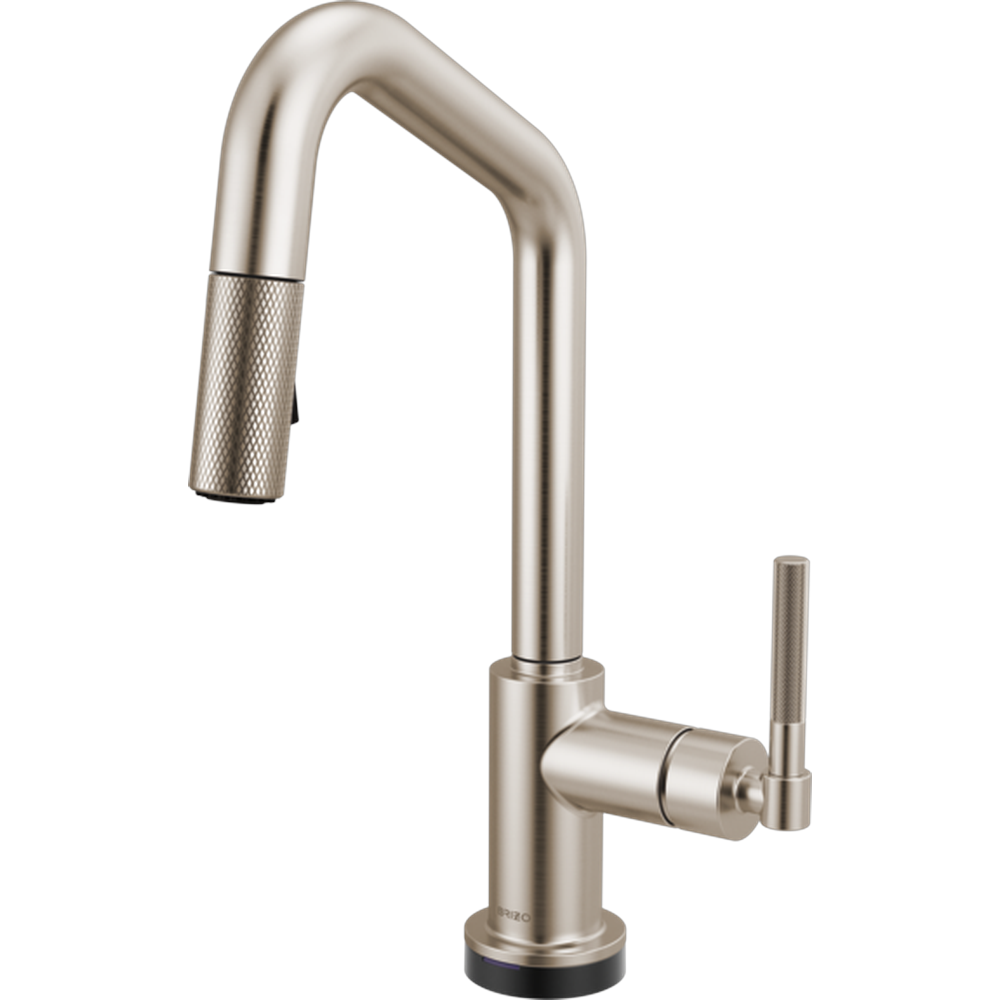 [64963LF-SS] GRIFO DE COCINA BRIZO LITZE INTELIGENTE EXTENSIBLE BOQUILLA ANGULAR MANGO MOLETEADO ACERO INOXIDABLE