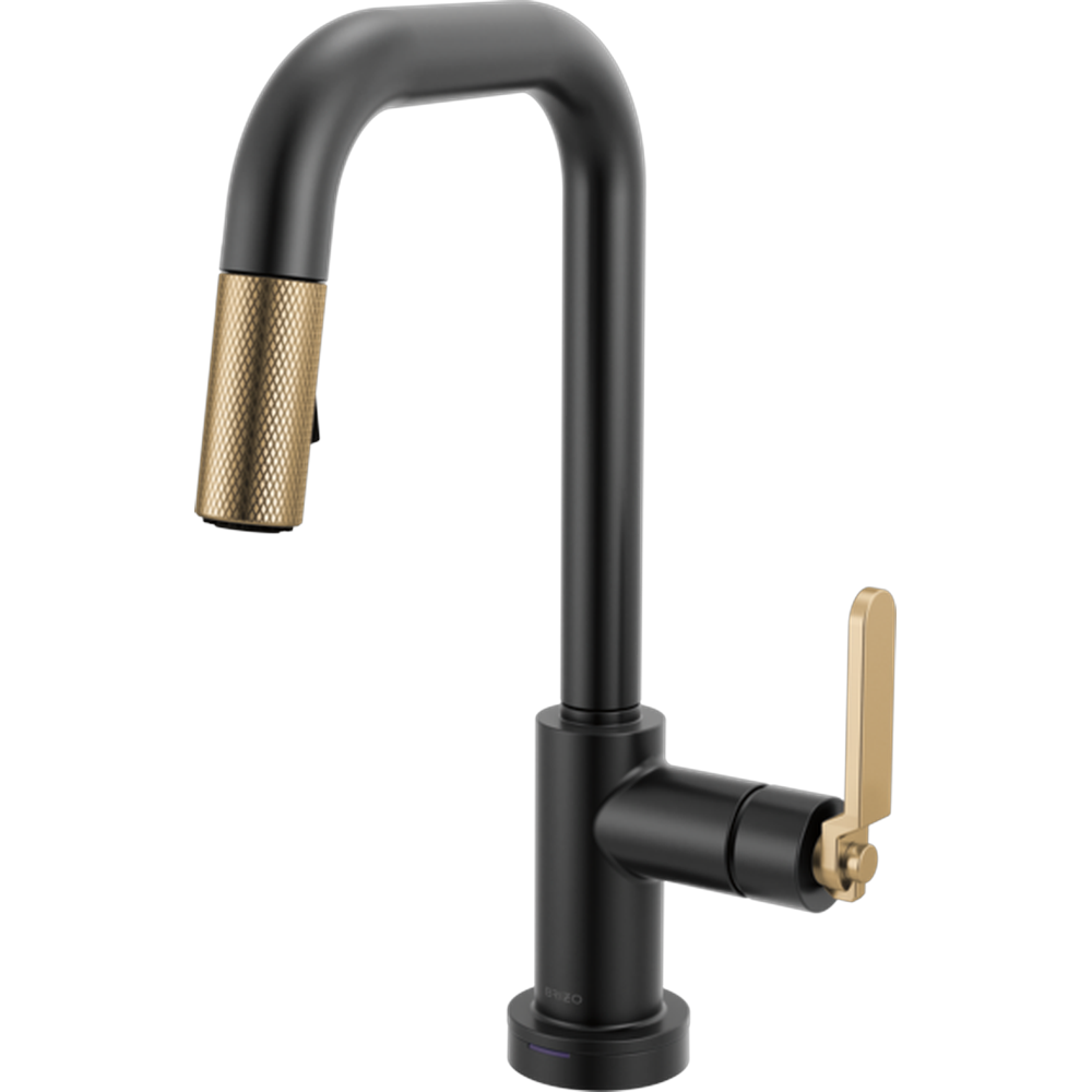GRIFO DE COCINA MONOMANDO BRIZO LITZE SMARTTOUCH CAÑO CUADRADO DORADO
