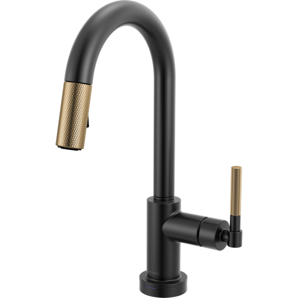 GRIFO DE COCINA BRIZO LITZE SMARTTOUCH DORADO MATE CON MANIJA MOLETEADA