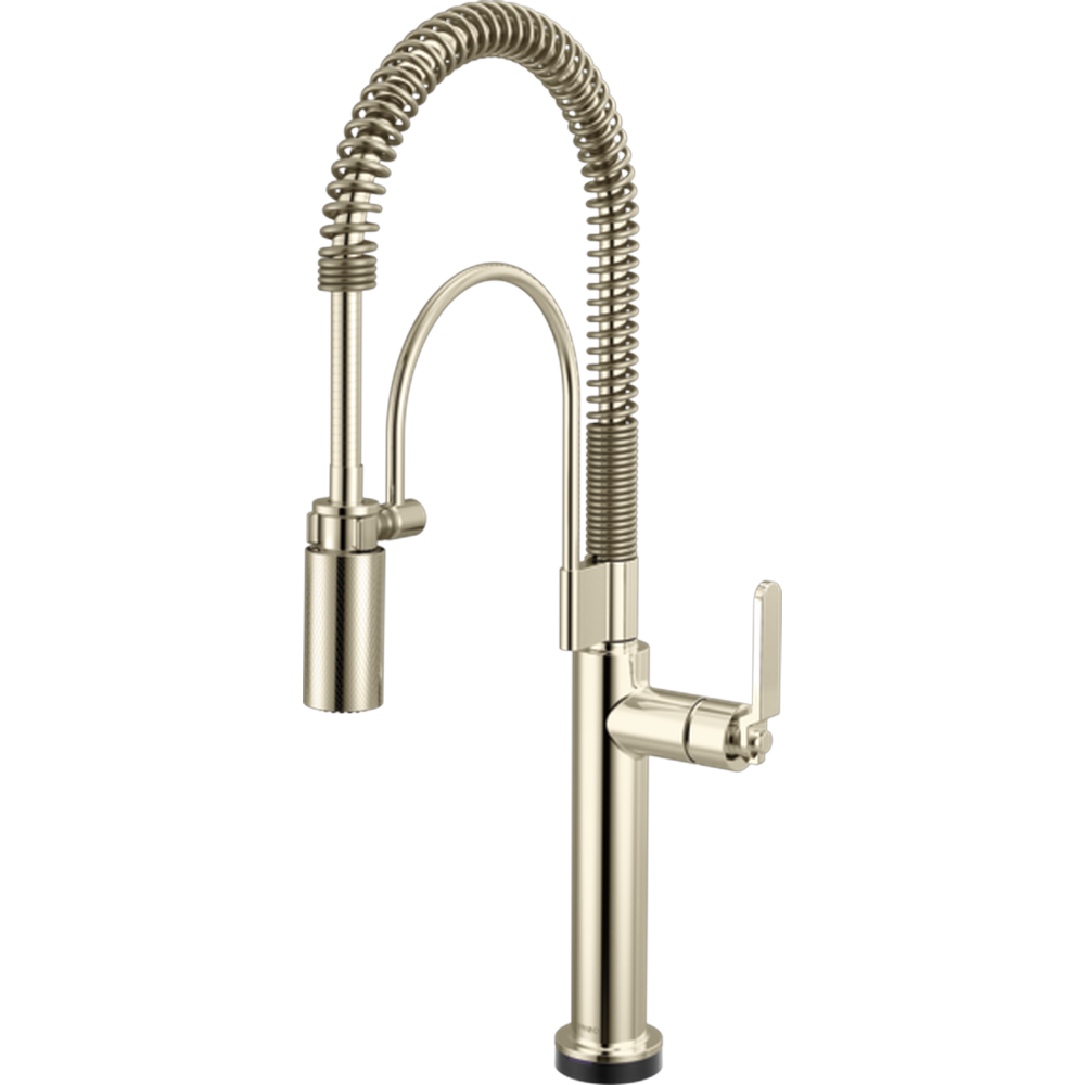 [64344LF-PN] GRIFO COCINA SEMIPROFESIONAL BRIZO LITZE MANETA INDUSTRIAL NÍQUEL PULIDO