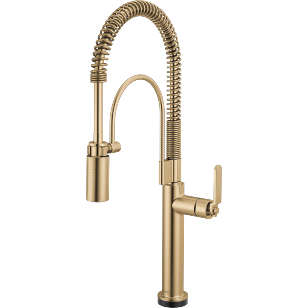 GRIFO DE COCINA SEMI-PROFESIONAL BRIZO LITZE SMARTTOUCH CON MANIJA INDUSTRIAL DORADO