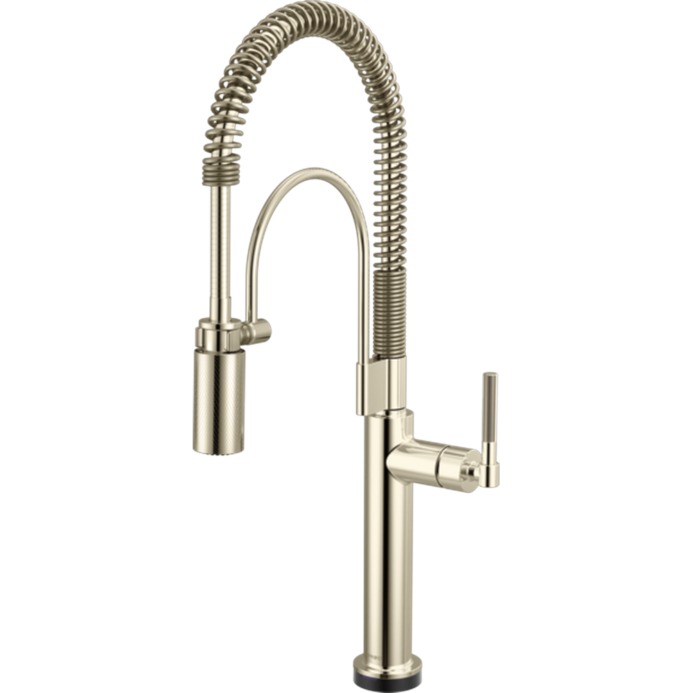 GRIFO DE COCINA SEMI-PROFESIONAL BRIZO LITZE SMARTTOUCH CON MANIVELA ESTRIADA NÍQUEL PULIDO