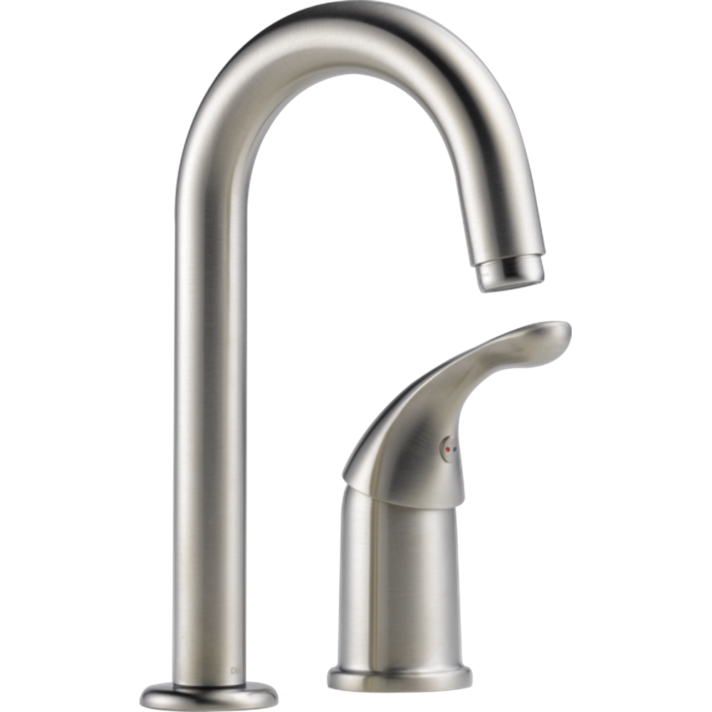 GRIFO DE COCINA MONOMANDO DELTA CEPILLADO CROMO 2 ORIFICIOS