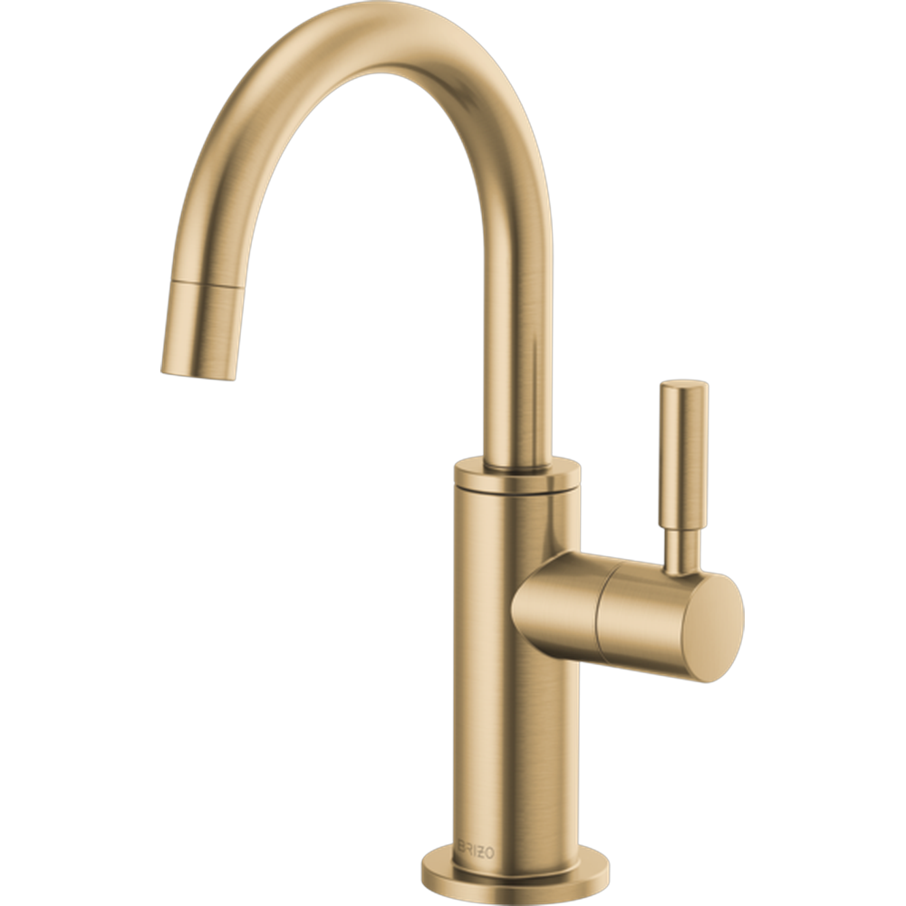 GRIFO MONOMANDO DE BEBIDAS BRIZO SOLNA® CON CAÑO ARCO ALTO, LUXE GOLD