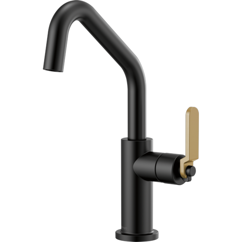 GRIFO DE BARRA BRIZO LITZE: BOQUILLA ANGULAR Y MANIJA INDUSTRIAL NEGRA