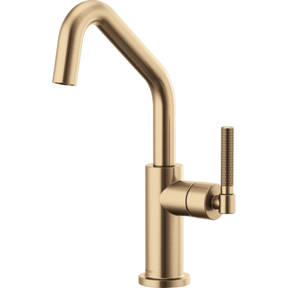 GRIFO DE BAR BRIZO LITZE DORADO DE CAÑO ANGULADO