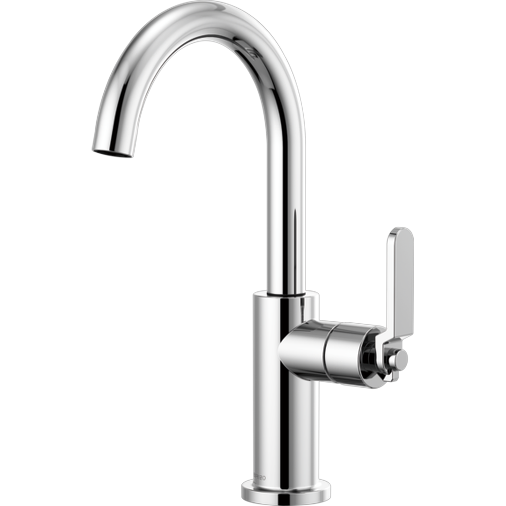 GRIFO DE COCINA BRIZO LITZE CROMO ALTO CON MANGO INDUSTRIAL