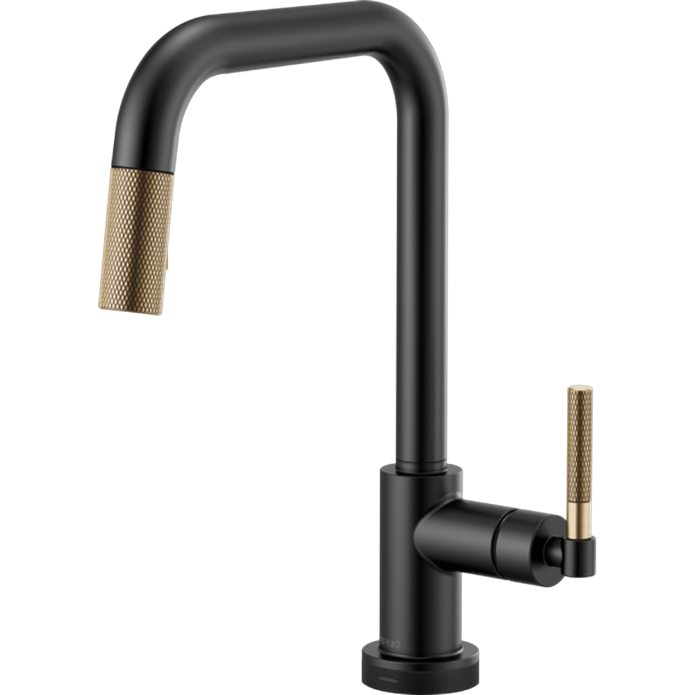 GRIFO COCINA LITZE BRIZO SMARTTOUCH EXTRAÍBLE CAÑO CUADRADO NEGRO