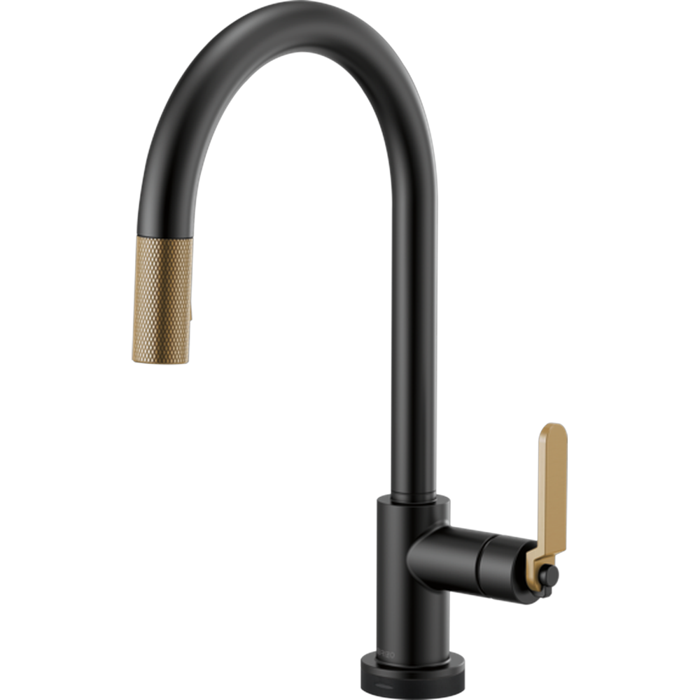 GRIFO COCINA BRIZO LITZE SMARTTOUCH PULL-DOWN NEGRO MANIJA INDUSTRIAL