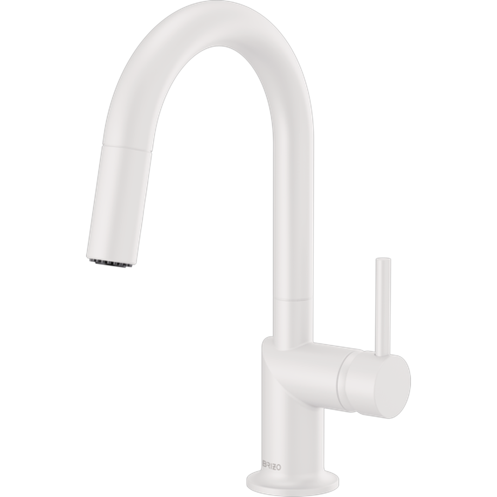 GRIFO DE COCINA BRIZO ODIN PULL-DOWN BRAZO ARCO BLANCO