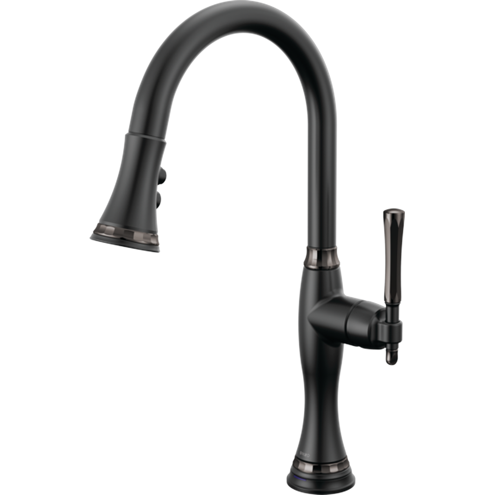 GRIFO DE COCINA BRIZO TULHAM MONOMANDO NEGRO MATE EXTRAÍBLE