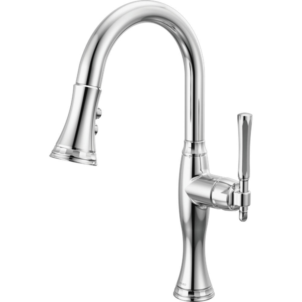 GRIFO DE COCINA PULL-DOWN BRIZO TULHAM CROMO ALTO CON UNA MANIJA