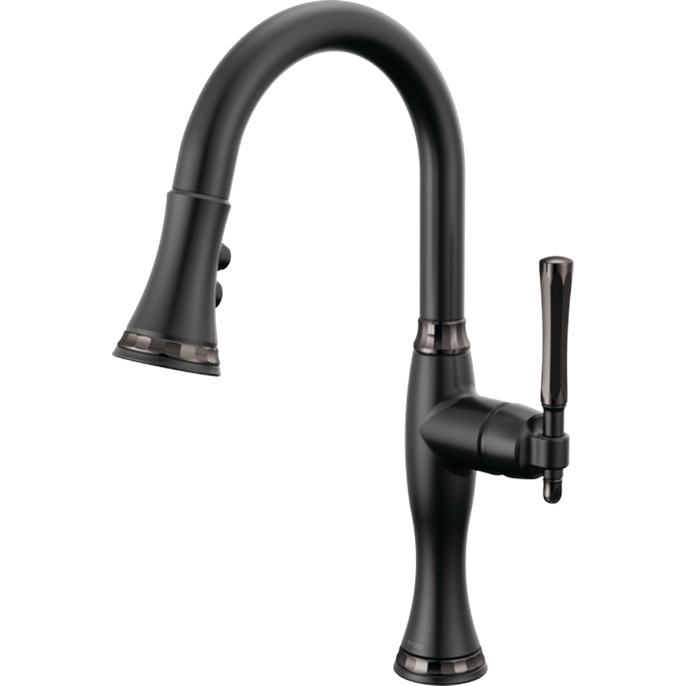 GRIFO COCINA BRIZO TULHAM MONOMANDO NEGRO MATE EXTRAÍBLE