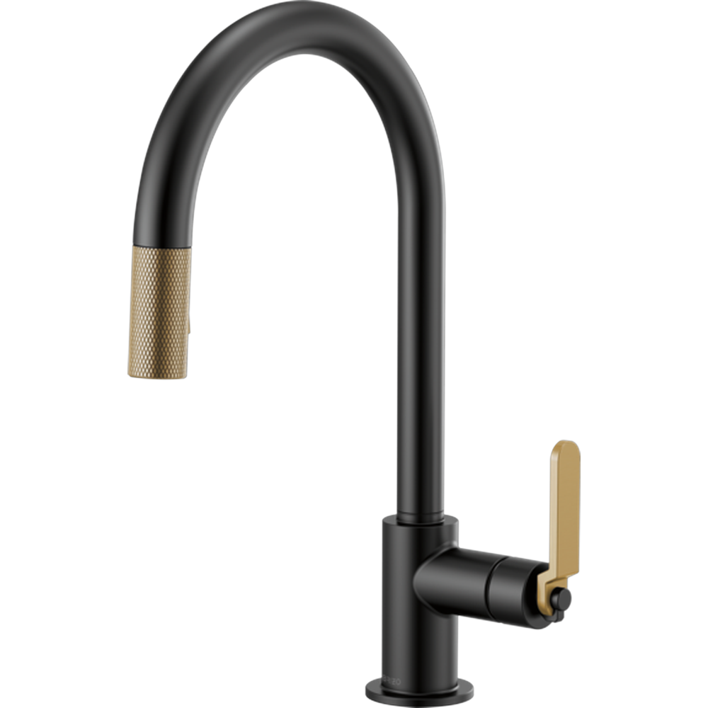 BRIZO LITZE GRIFO COCINA PULL-DOWN MANIJA INDUSTRIAL NEGRO