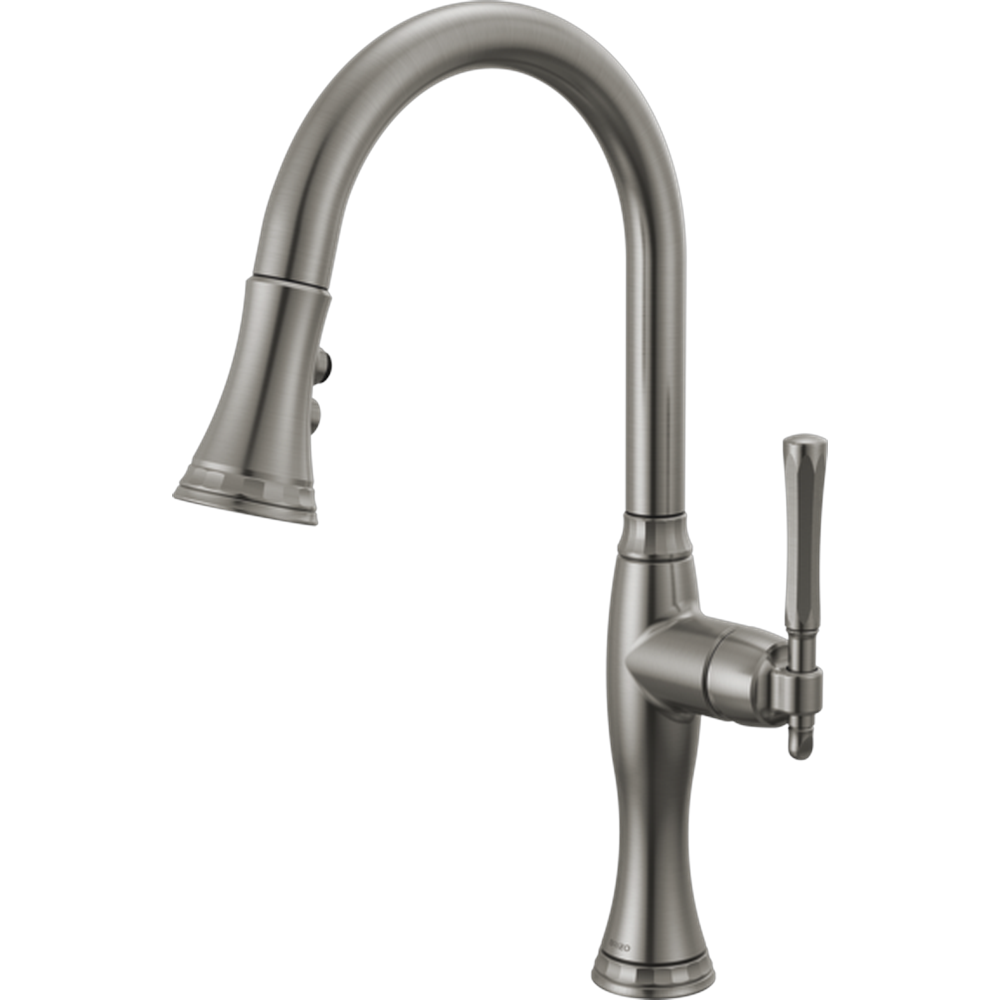 GRIFO MONOMANDO CEPILLADO NEGRO TULHAM BRIZO® PARA COCINA
