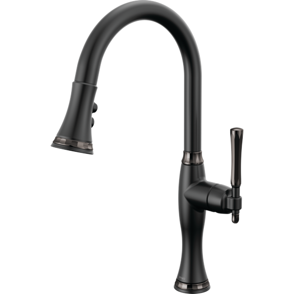 GRIFO MONOMANDO DE COCINA BRIZO TULHAM PULL-DOWN NEGRO MATE