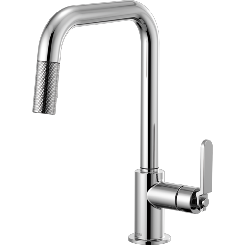 GRIFO BRIZO LITZE EXTRAÍBLE PARA COCINA CON CAÑO CUADRADO Y MANETA INDUSTRIAL DISEÑO MODERNO CROMO