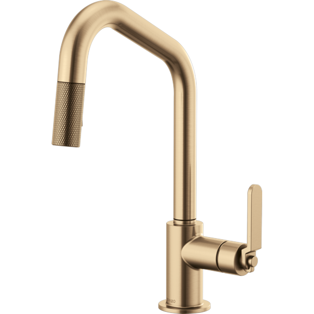 GRIFO PULL-DOWN BRIZO LITZE DORADO DE CAÑO ANGULADO