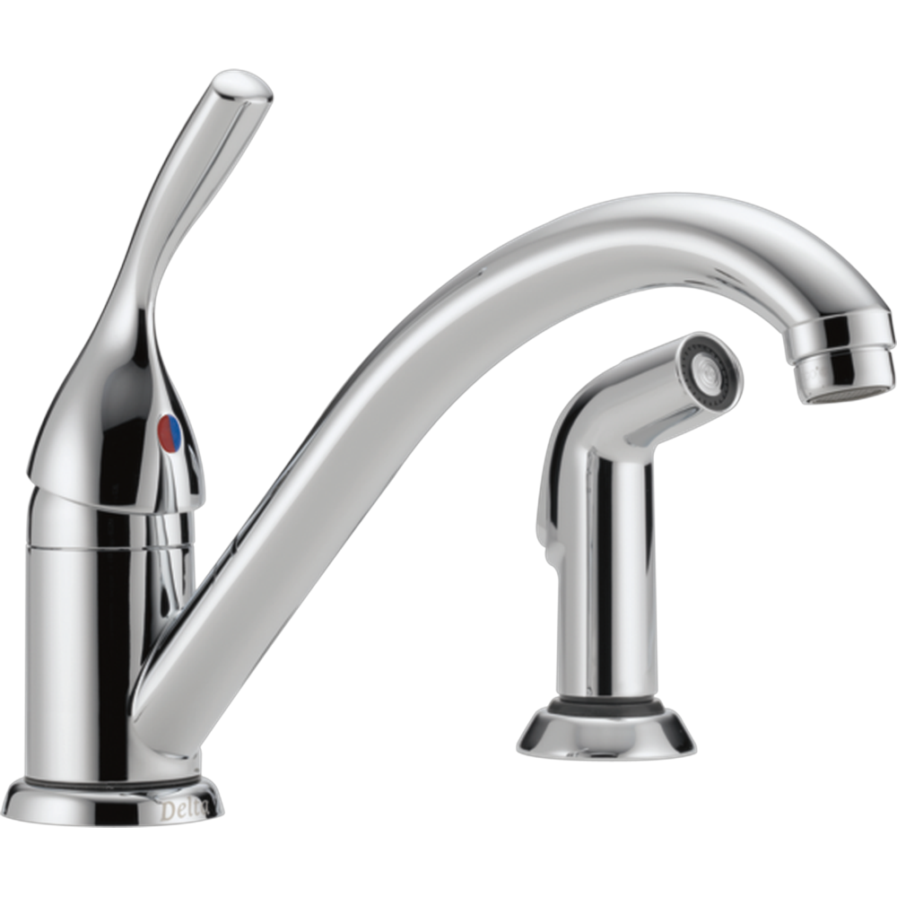 [175-DST] GRIFO DE COCINA MONOMANDO DELTA SERIE 134 CON ROCIADOR EN CROMO
