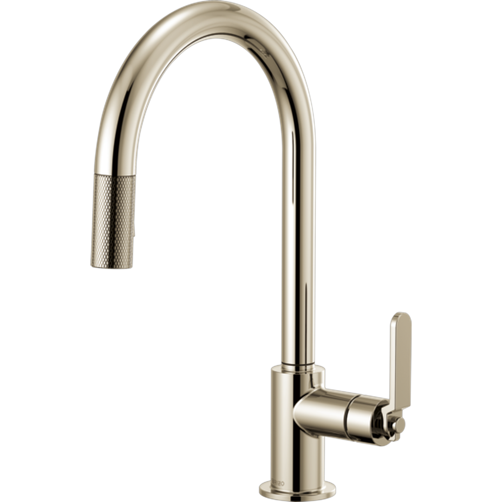 GRIFO MONOMANDO COCINA NÍQUEL PULIDO LITZE® CON CAÑO ARCO Y MANIJA INDUSTRIAL