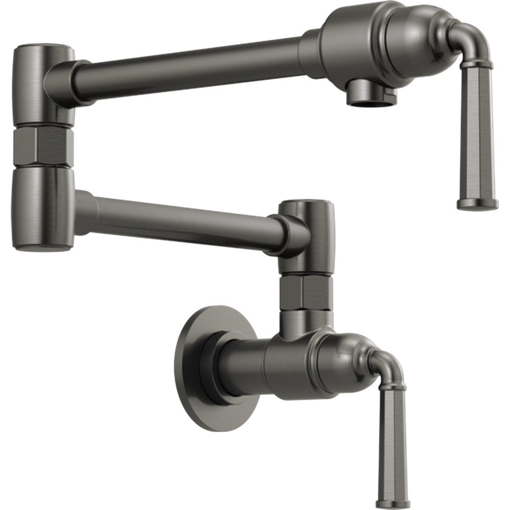 GRIFO DE PARED BRIZO PARA COCINA CON BRAZO ARTICULADO NEGRO