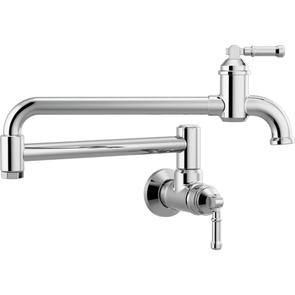 GRIFO DE COCINA DELTA BRODERICK DE PARED PARA LLENAR OLLAS, CROMO