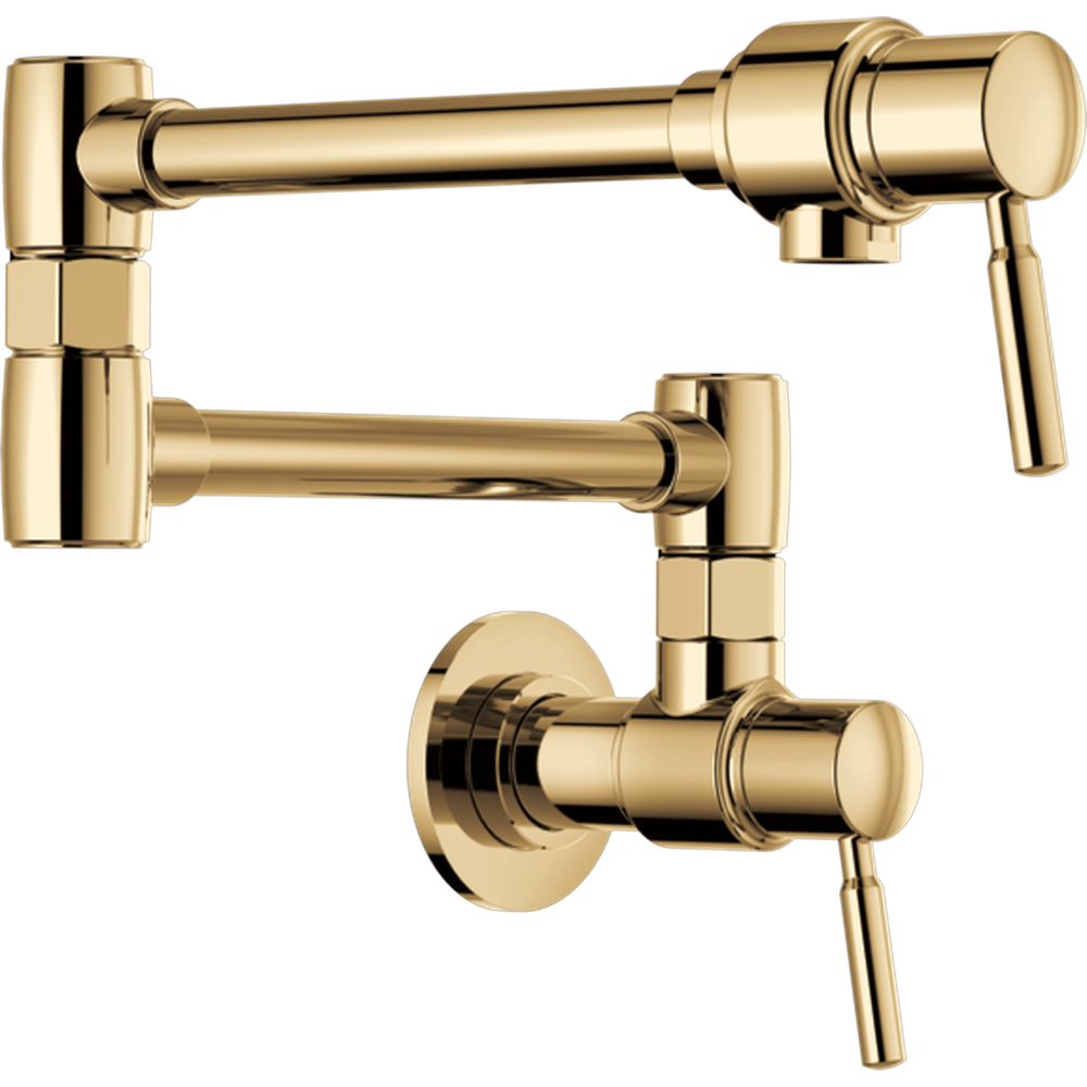 GRIFO DE COCINA BRIZO EUROPEO DORADO, MONTAJE EN PARED