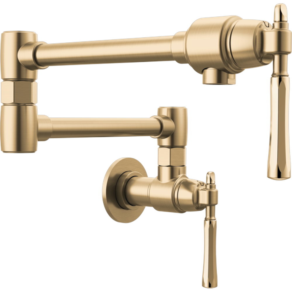 GRIFO DE COCINA BRIZO TULHAM DORADO MONTAJE PARED