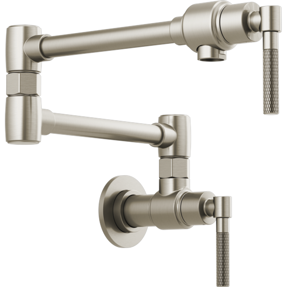 [62843LF-SS] GRIFO DE COCINA BRIZO LITZE ALTO EMPOTRABLE DE PARED CROMO CON MANIJA MOLETEADA