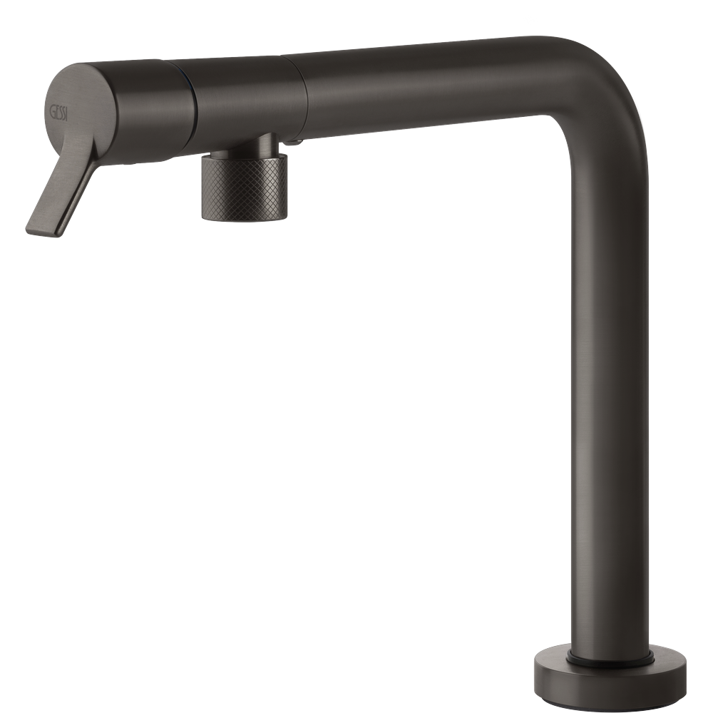 GRIFO COCINA SU & GIU' NEGRO ABATIBLE CEPILLADO