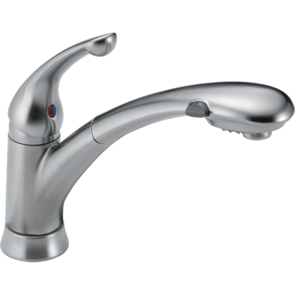 [470-AR-DST] GRIFO COCINA MONOMANDO EXTRAÍBLE DELTA ACABADO CEPILLADO ÁRTICO