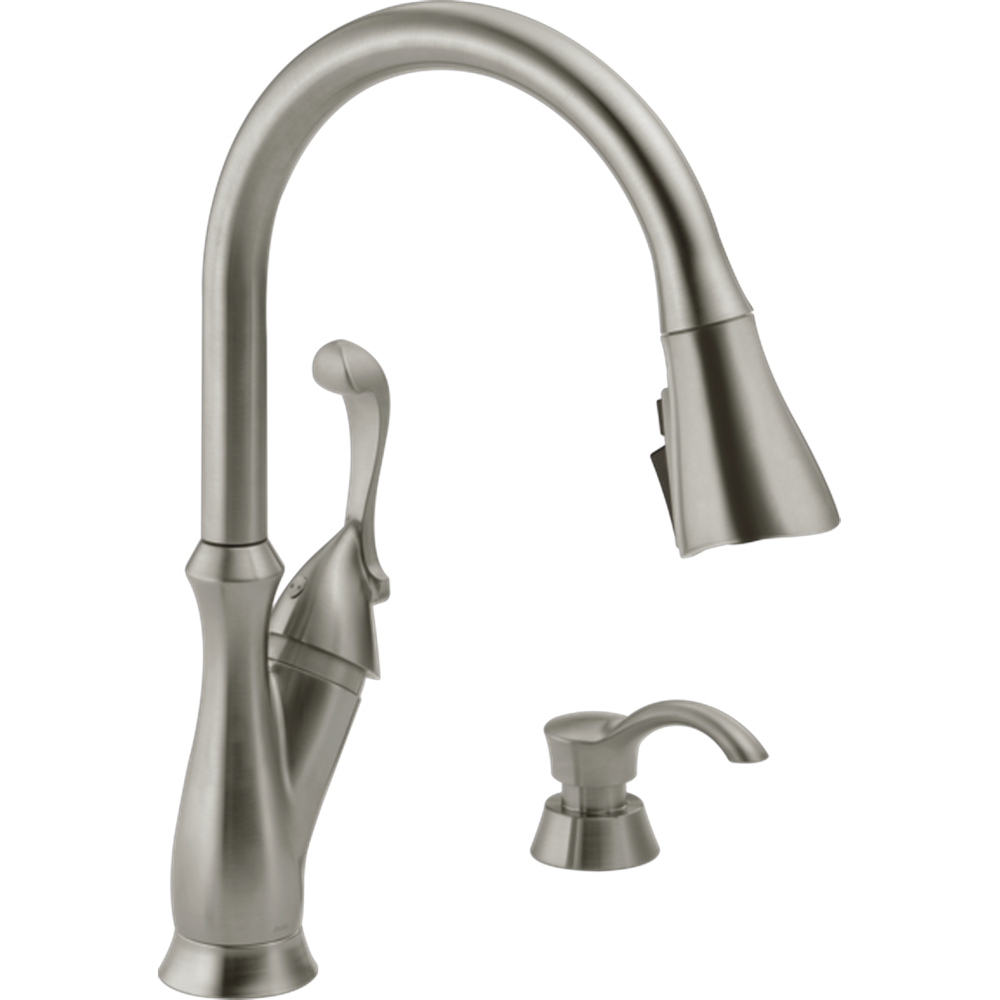 [19950Z-SSSD-DST] GRIFO DE COCINA PULL-DOWN DELTA ARABELLA CROMADO CON DISPENSADOR DE JABÓN