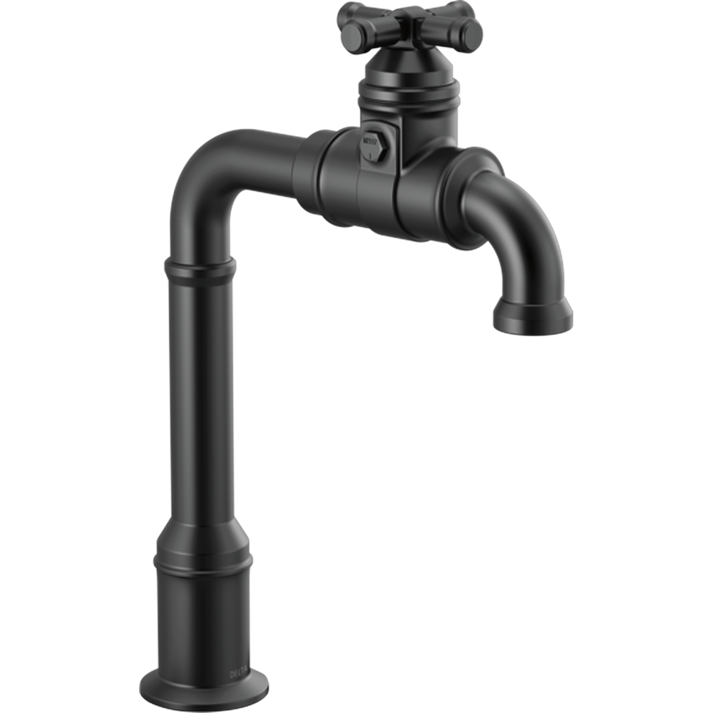 [1990LFC-BL] GRIFO COCINA DELTA BRODERICK MONOMANDO NEGRO MATE ALTO