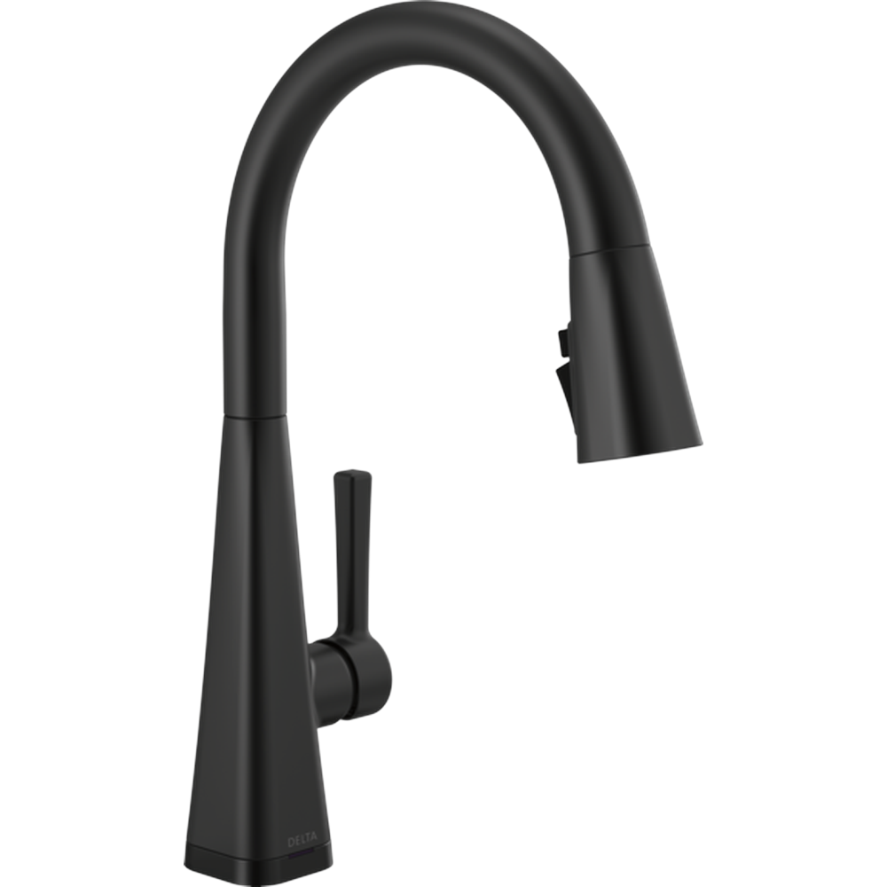 GRIFO COCINA MONOMANDO DELTA LENTA TOUCH2O NEGRO MATE
