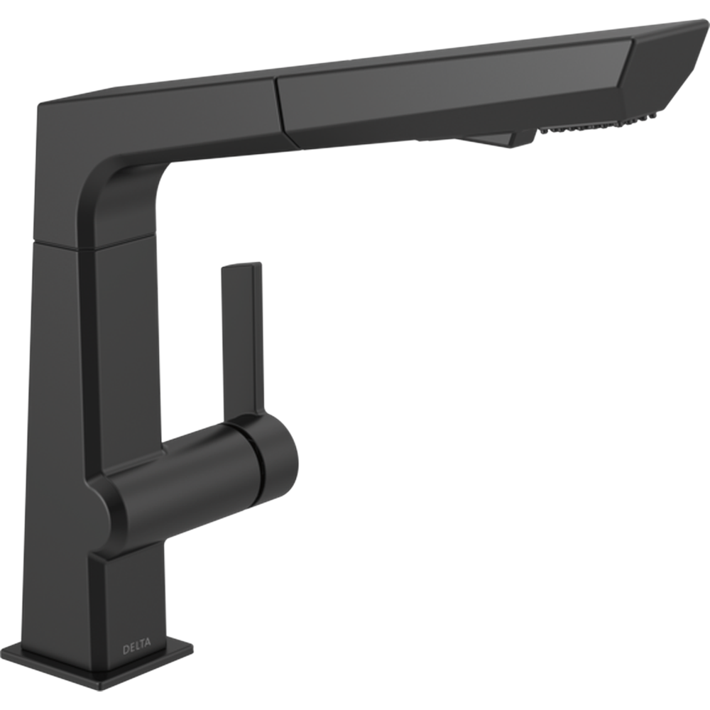 GRIFO COCINA EXTRAÍBLE DELTA PIVOTAL NEGRO ALTO