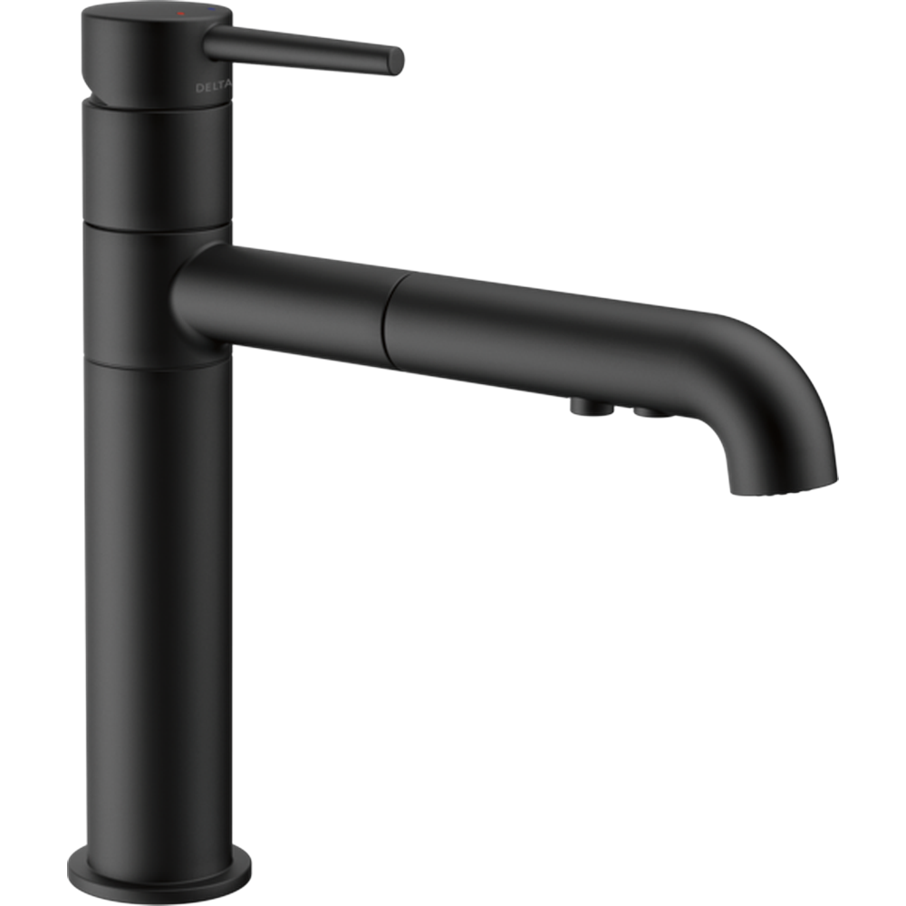 [4159-BL-DST] GRIFO DE COCINA EXTRAÍBLE DELTA TRINSIC NEGRO DE 1 MANIJA ALTO