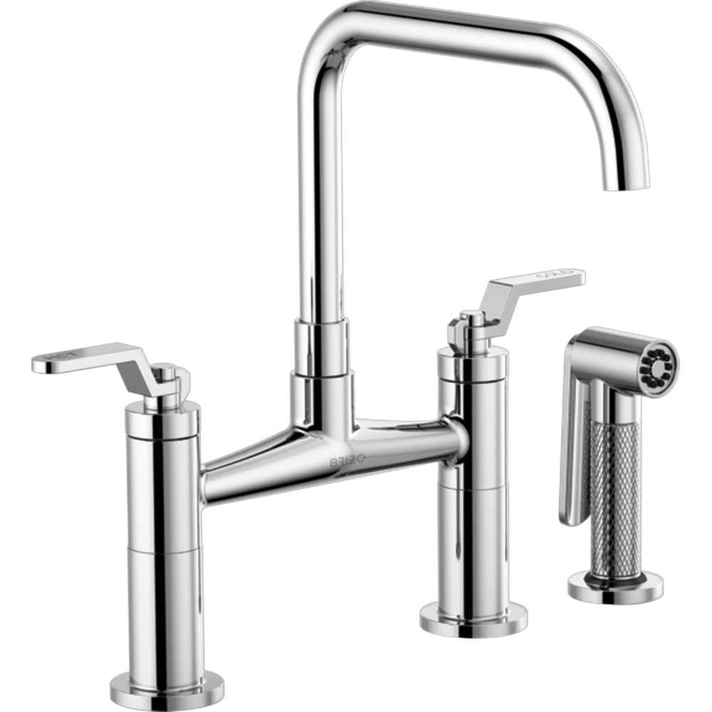 [62554LF-PC] GRIFO PUENTE BRIZO LITZE CROMO SPOUT CUADRADO MANIJA INDUSTRIAL