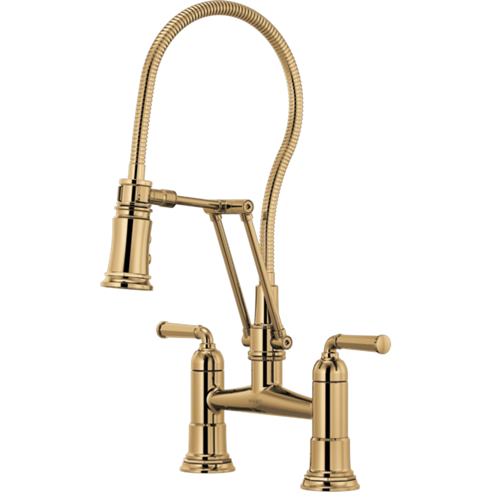 [62174LF-PG] GRIFO DE COCINA BRIZO ROOK DORADO ARTICULADO PULL-DOWN