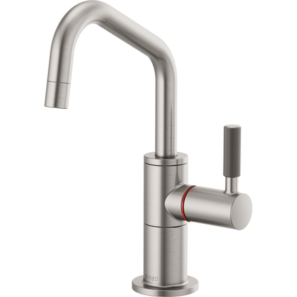 [61363LF-H-SS] GRIFO DE AGUA CALIENTE INSTANTÁNEA BRIZO LITZE® CON CAÑO ANGULADO Y MANIJA ESTRIADA