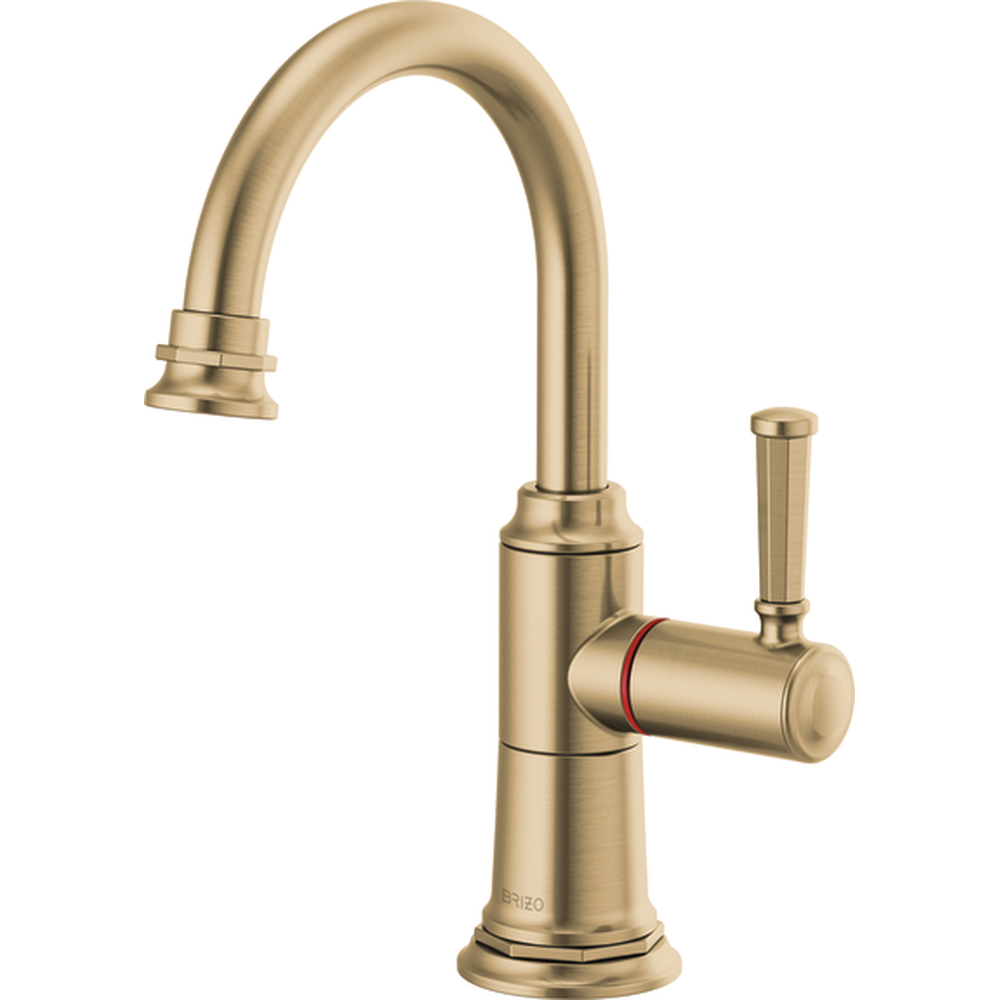 GRIFO DE COCINA BRIZO ROOK DORADO INSTANTÁNEO MONOMANDO ALTO