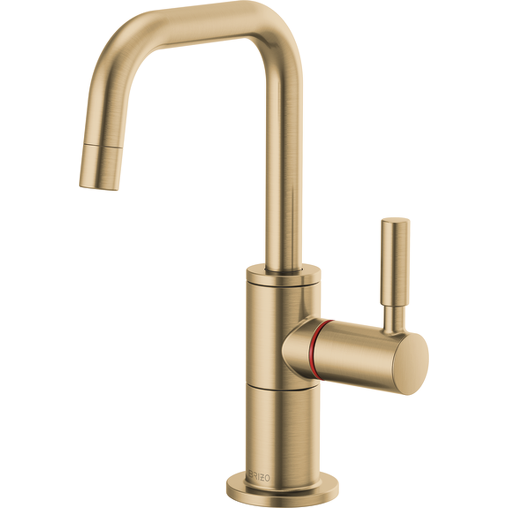 GRIFO MONOMANDO BRIZO SOLNA DORADO CAÑO CUADRADO COCINA