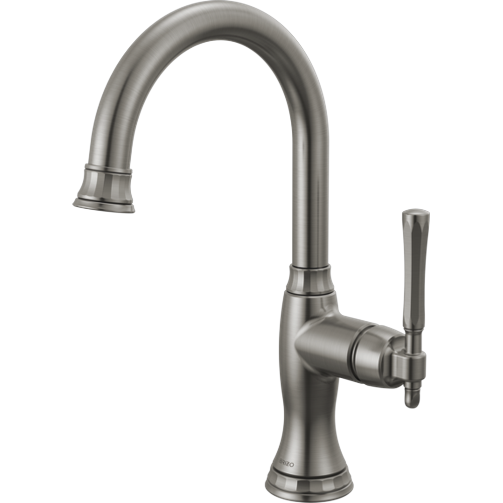 GRIFO DE BAR BRIZO THE TULHAM MONOMANDO ALTO ACABADO CEPILLADO NEGRO LUXE STEEL
