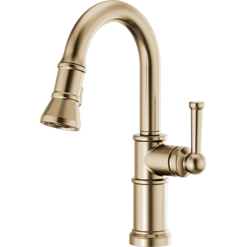 GRIFO COCINA DORADO BRIZO ARTESSO ALTO 1 MANIJA PULL-DOWN