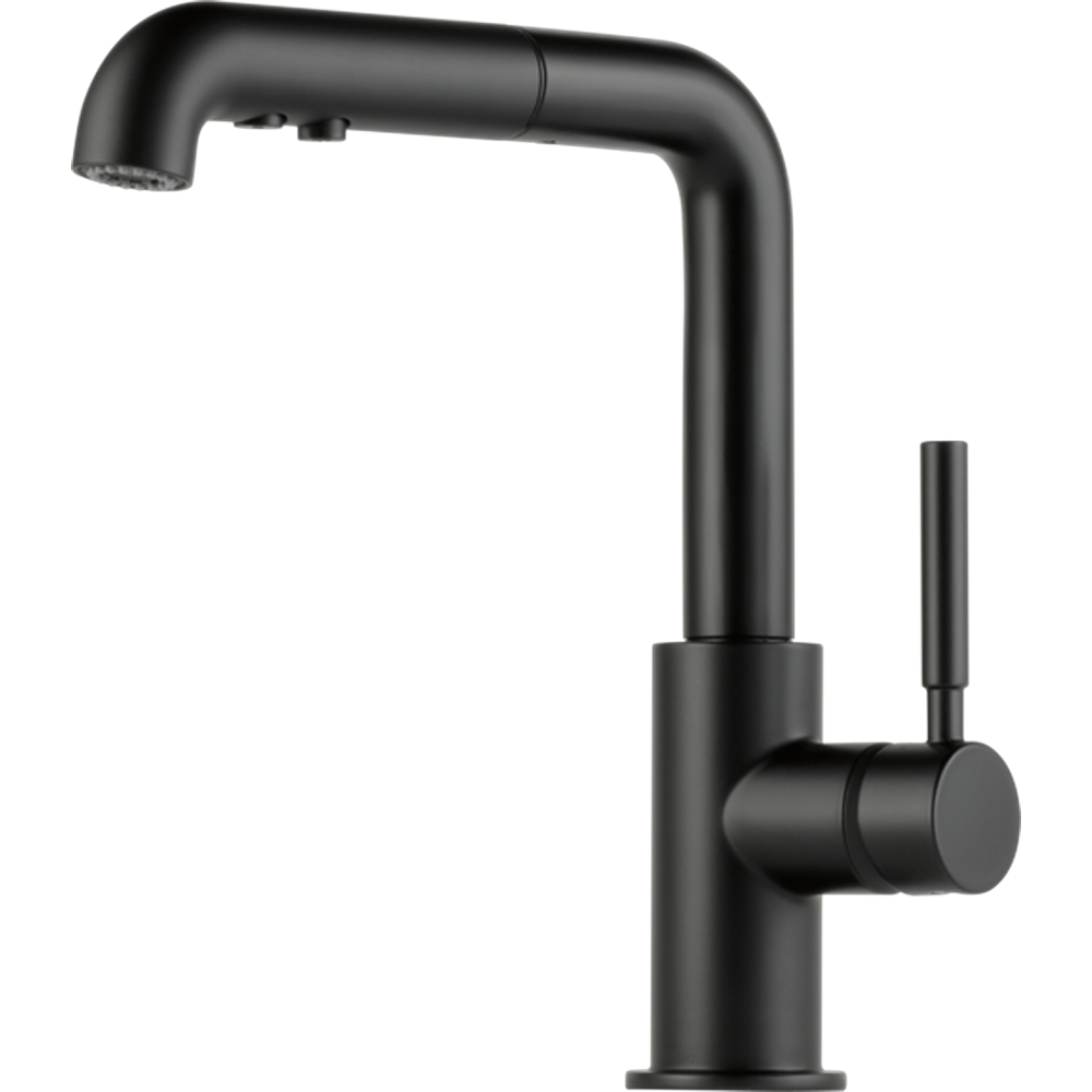 GRIFO MONOMANDO PULL-OUT PARA COCINA NEGRO ALTO BRIZO