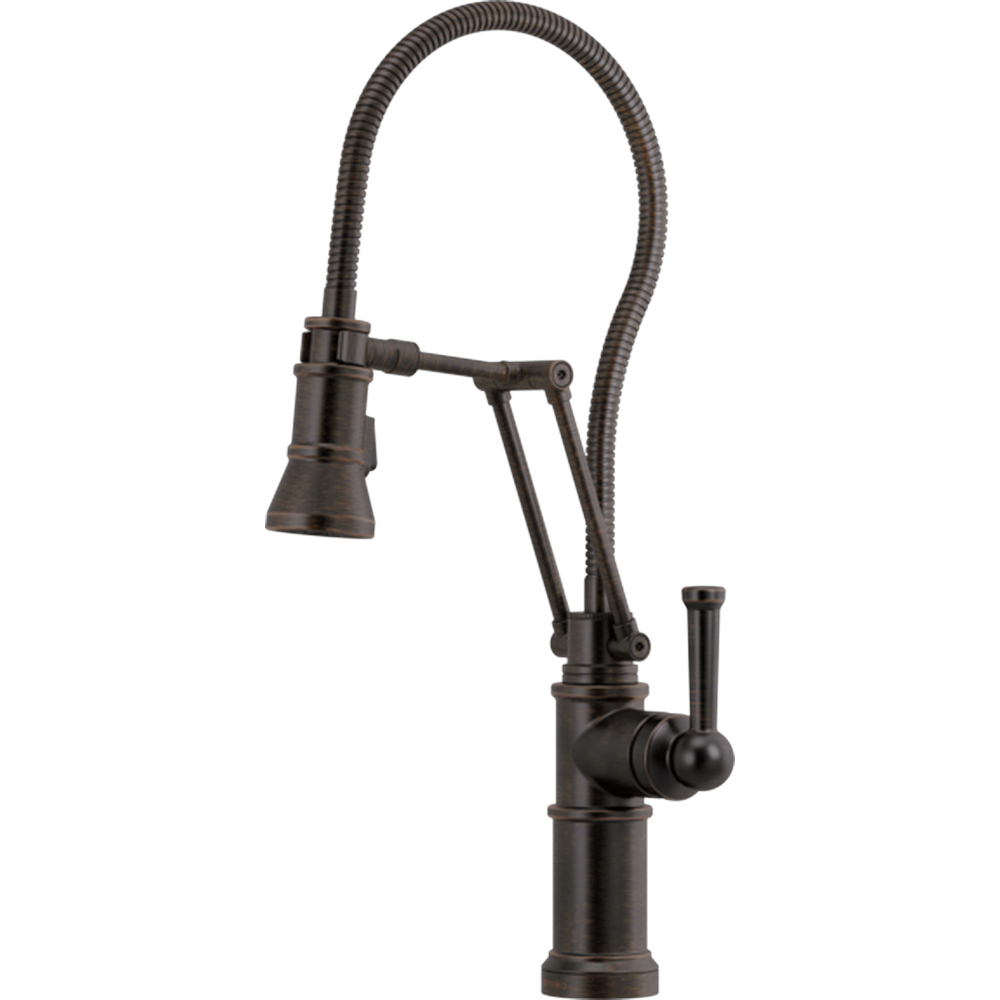 [63125LF-RB] GRIFO ARTICULADO BRIZO ARTESSO CAFÉ CON MANGUERA EXTRAÍBLE PARA COCINA