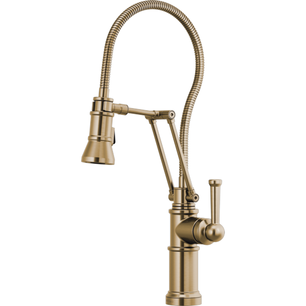 GRIFO ARTICULADO BRIZO ARTESSO CON MANGUERA ACABADA DORADO