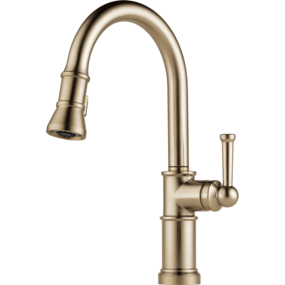 [63025LF-GL] GRIFO DE COCINA BRIZO ARTESSO MONOMANDO EXTRAÍBLE DORADO